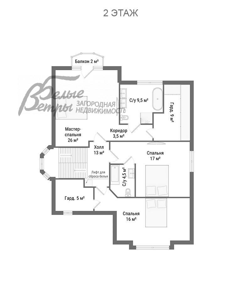 Дом Ильичевка к/п Ильичевка id 110-464 планировка1