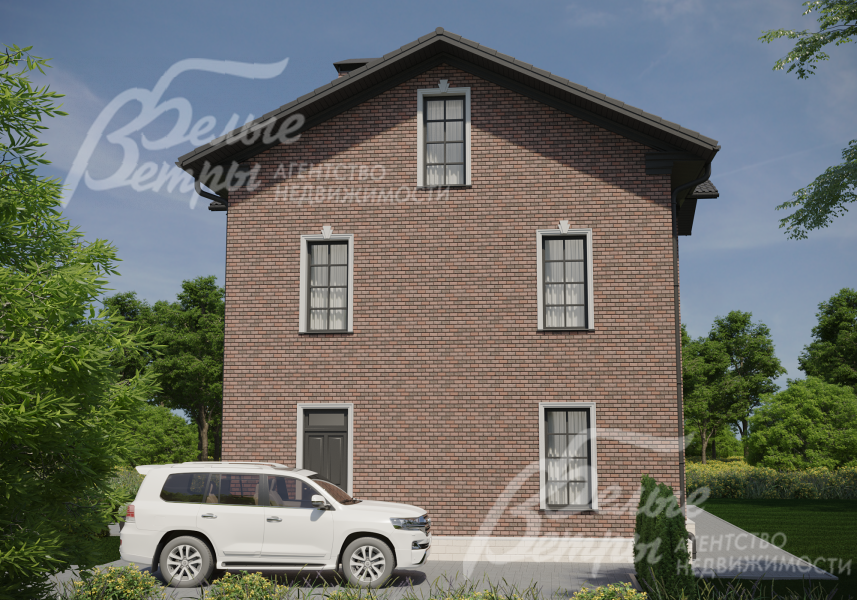 На участке обустроена стоянка на два автомобиля