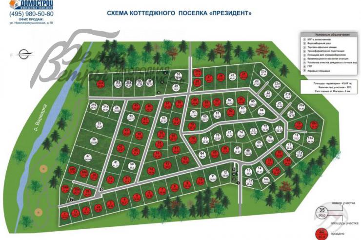 Участок Президент к/п  id 166-704 планировка0