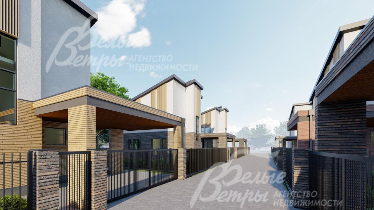 Дом находится в коттеджном посёлке класса "комфорт плюс" (рендер)