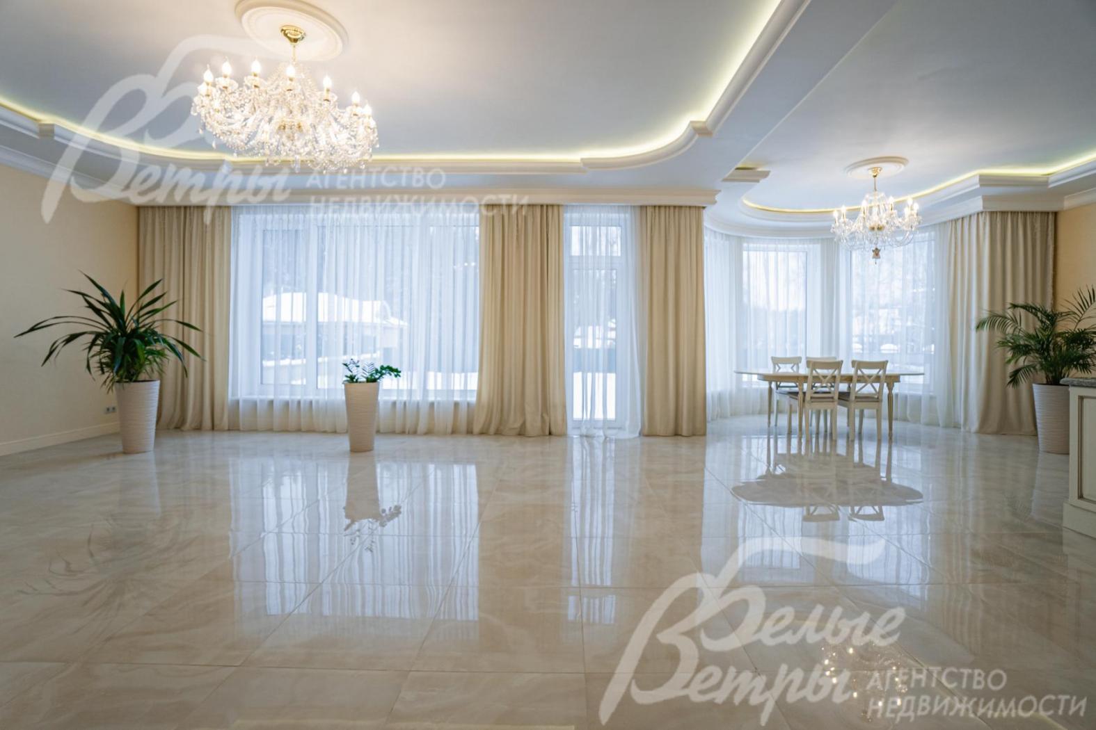 Единое пространство кухни-столовой-гостиной 72 кв.м