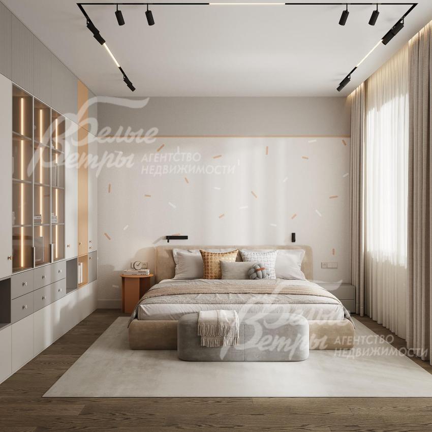 Визуализация интерьера спальни-2