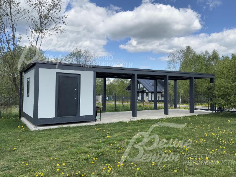 Навес для авто с хозблоком на участке