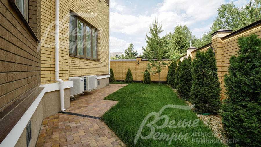 По периметру участка высажено более 30 туй