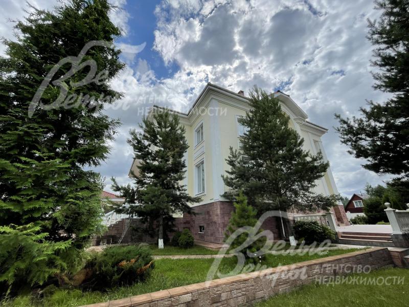 На участке вековые хвойные деревья