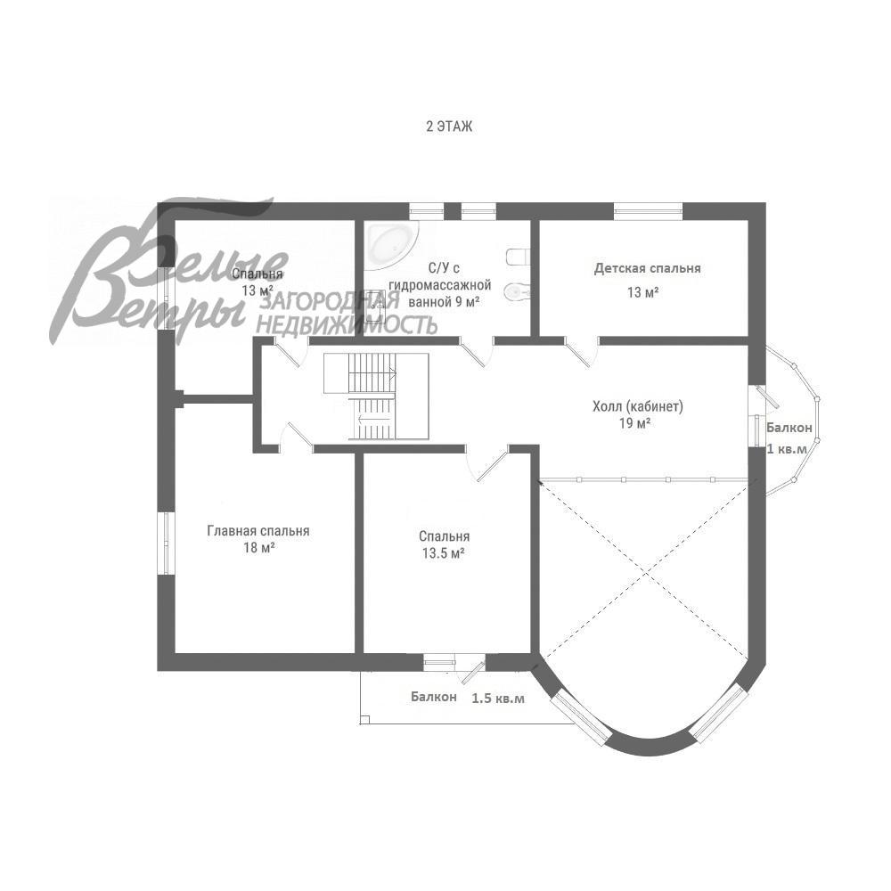 Дом в аренду Крекшино  id 262-007 планировка1