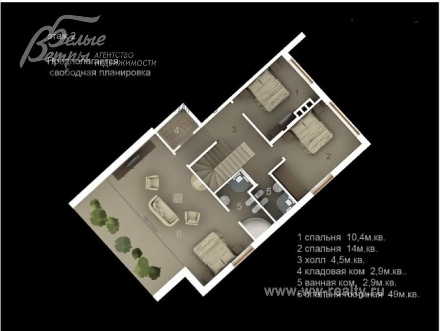 Таунхаус Заречье КП Троицк id 373-702 планировка1