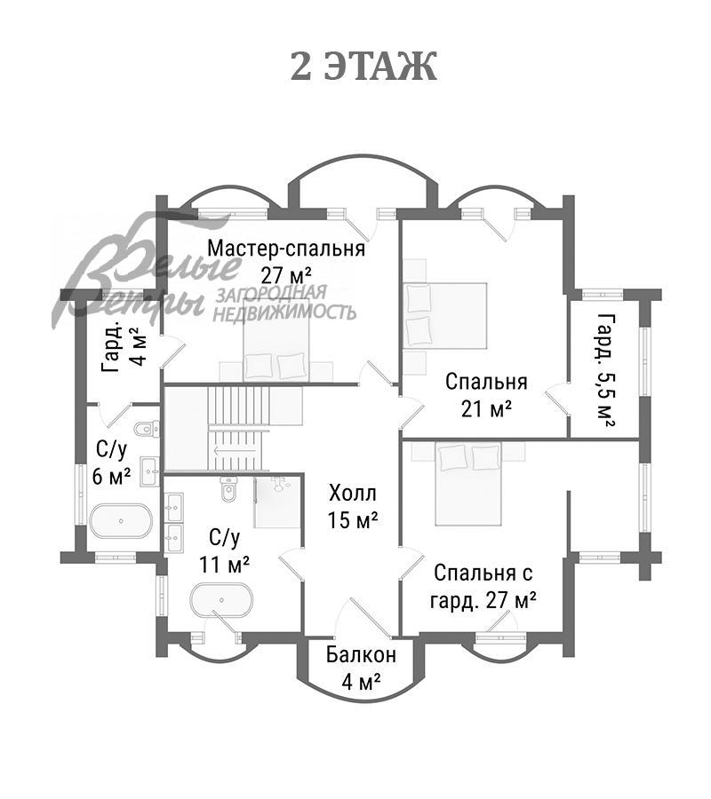 Дом Дубки СНТ Газопровод id 559-203 планировка1