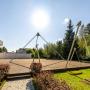 Также на участке возведён спортивный комплекс с просторной площадкой перед зданием