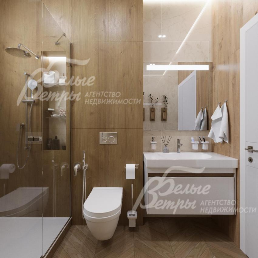 Визуализация. Санузел на первом этаже