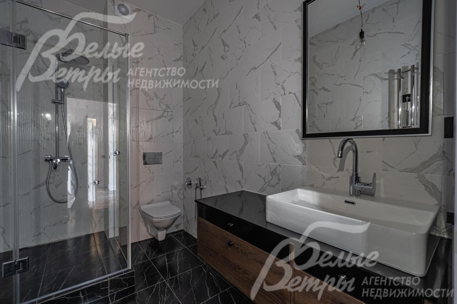 Санузел 7 кв.м с душевой на втором этаже