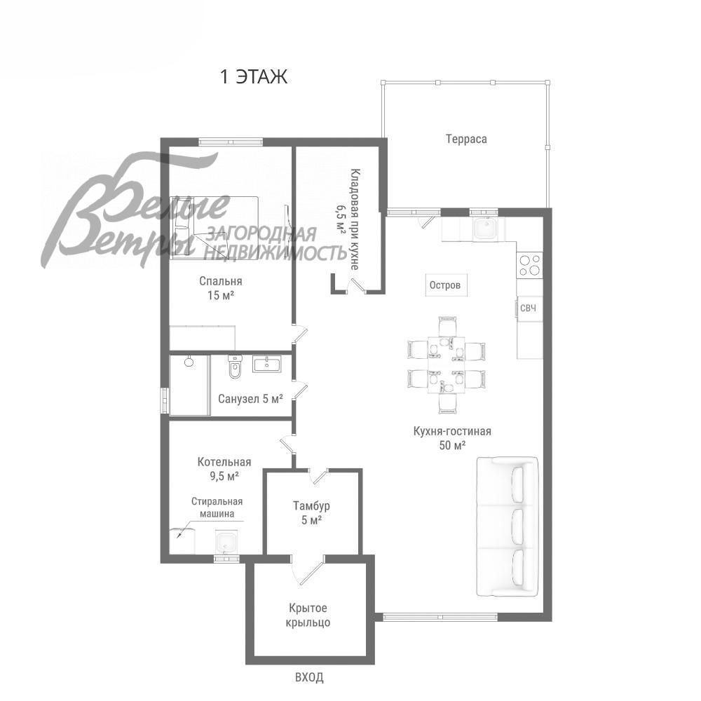 Дом Две Поляны к/п Птичное id 107-221 планировка0