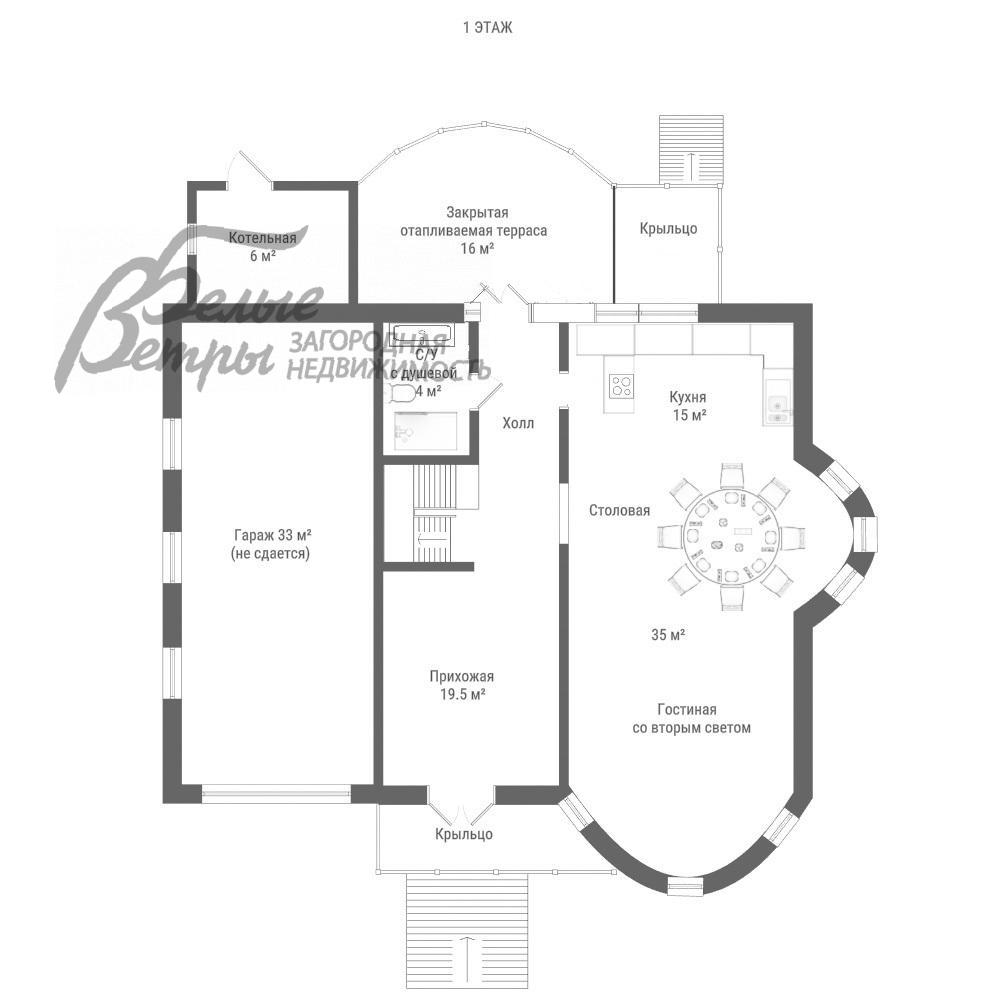 Дом в аренду Крекшино  id 262-007 планировка0