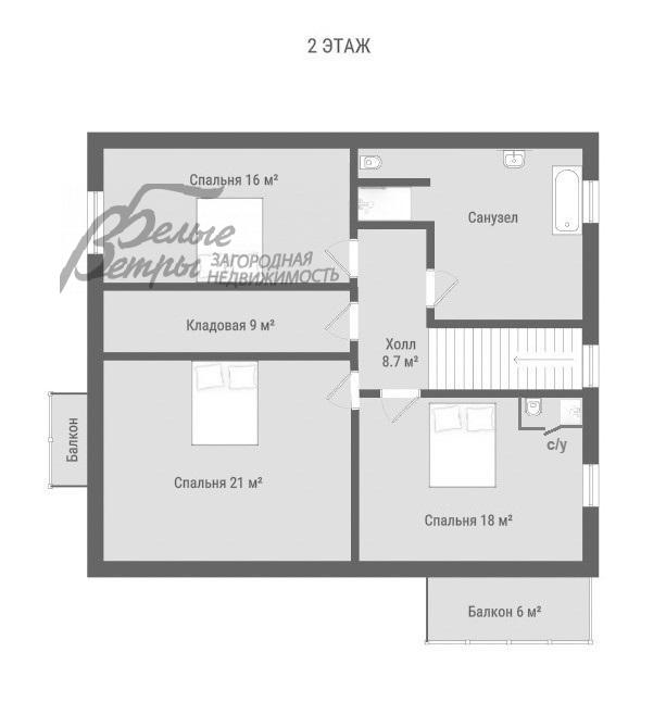 Дом Синергия КП Зименки id 535-233 планировка1