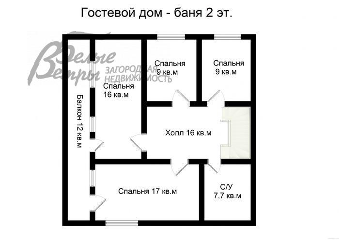 Дом Бурцево КП Бурцево id 231-807 планировка1