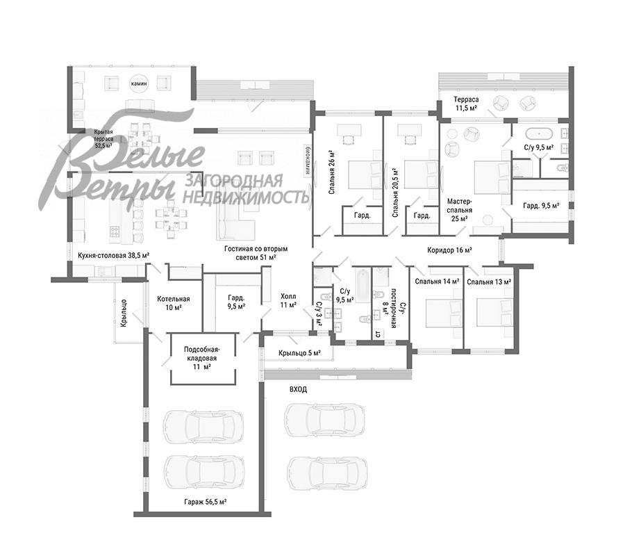Дом Согласие-2 КП Фоминское id 124-833 планировка0