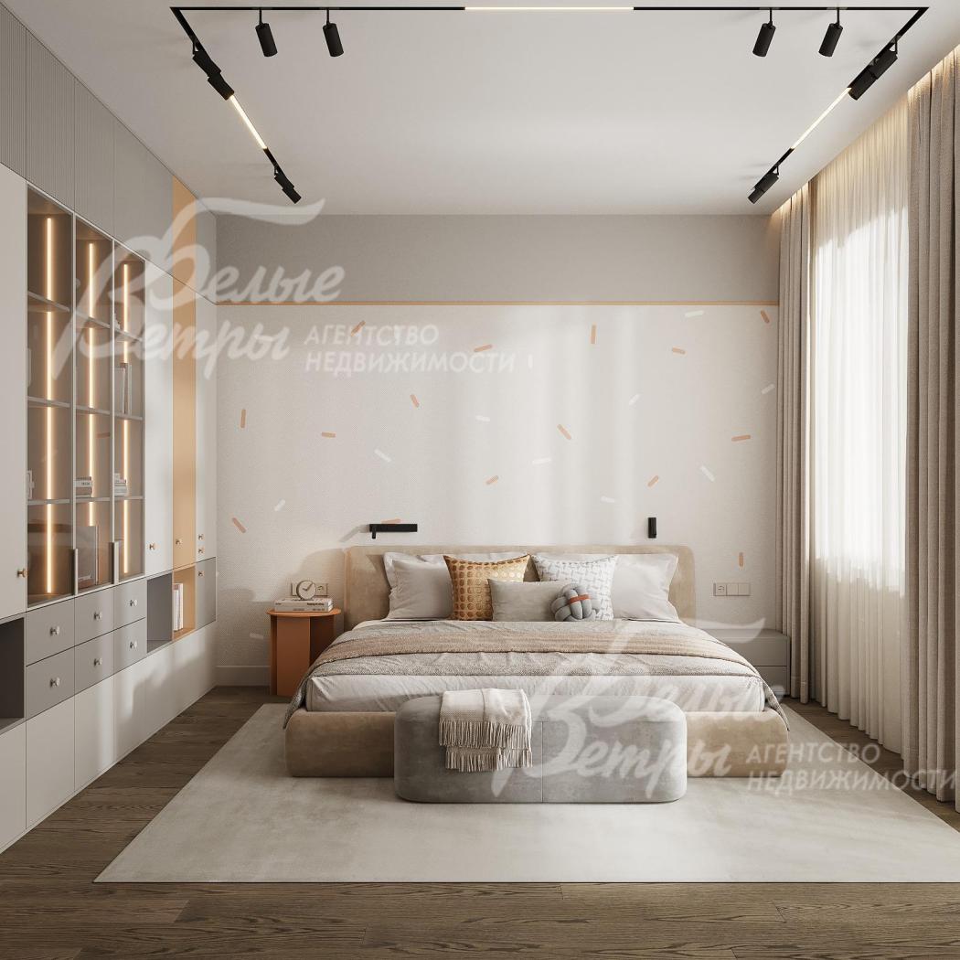 Визуализация интерьера спальни-2